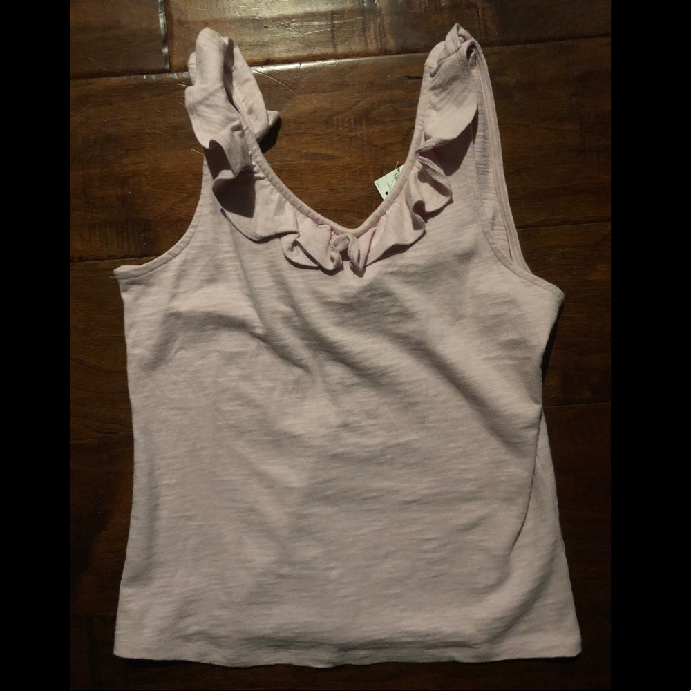 GAP PINK RUFFLE TANK (NWT)